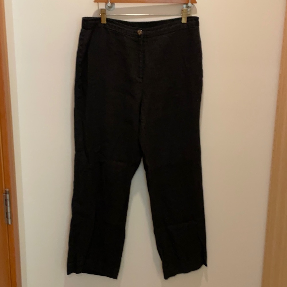 JM Collection linen black slacks